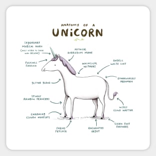 Anatomy of a Unicorn Sticker